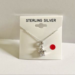 Sterling Silver Star Charm Pendant Necklace